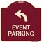 Signmission Event Parking W/ Upper Left Arrow Heavy-Gauge Aluminum Architectural Sign, 18" x 18", BU-1818-24066 A-DES-BU-1818-24066 - alternate 1